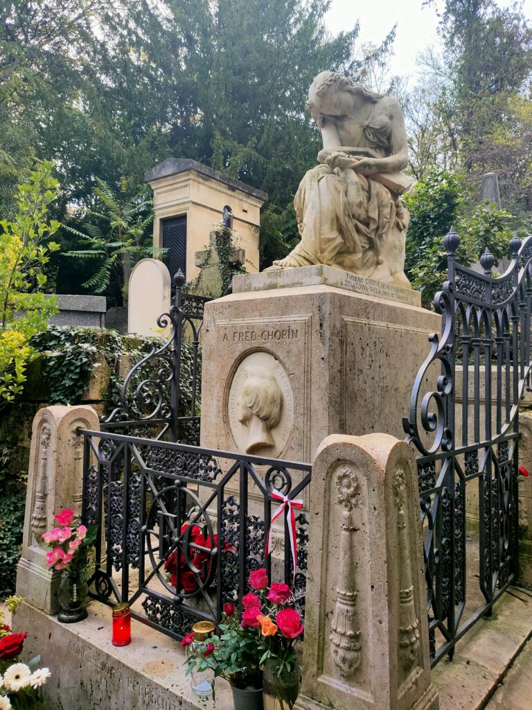 Miejsce spoczynku Chopina na cmentarz Père Lachaise. Fot. Honorata Konon