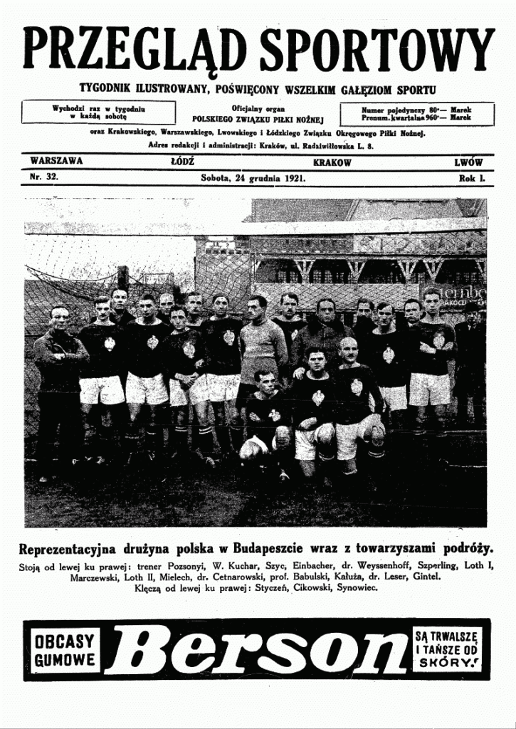 "Przegląd Sportowy" z dnia 24 grudnia 1924 roku. Źródło: Zbiory Biblioteki Uniwersyteckiej w Poznaniu.
