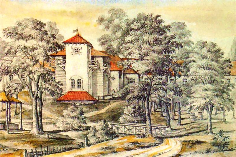 Druskieniki oczami Napoleona Ordy. Obraz powstał w 1868 roku. Źródło: Napoleon Orda, Public domain, via Wikimedia Commons