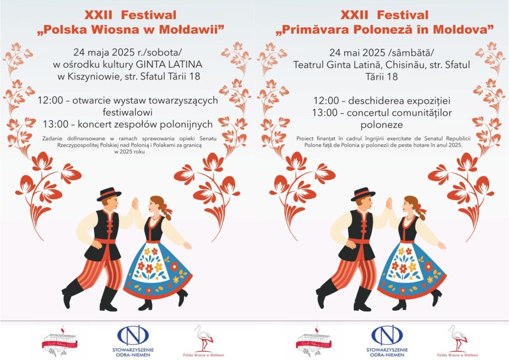 Zaproszenie na XXII edycję festiwalu Polska Wiosna w Mołdawii